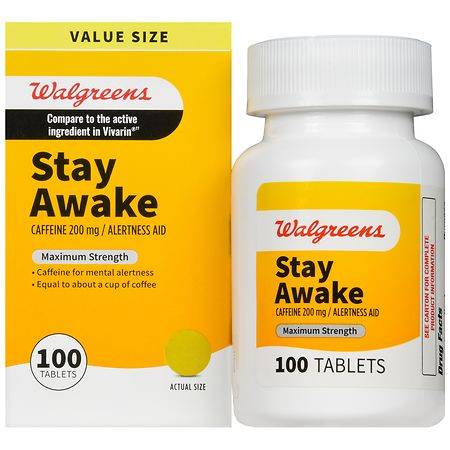 Walgreens Stay Awake Maximum Strength Tablets (100 ct)