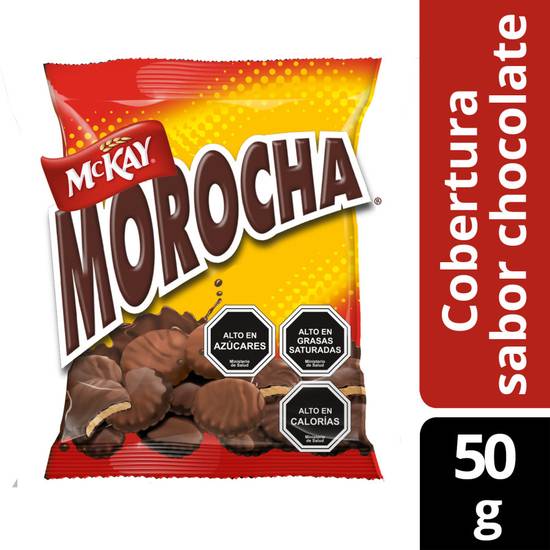 Morocha mini galletas sabor vainilla bañadas en chocolate (50 g)