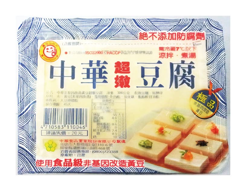 中華 非基改超嫩豆腐 (300 g)