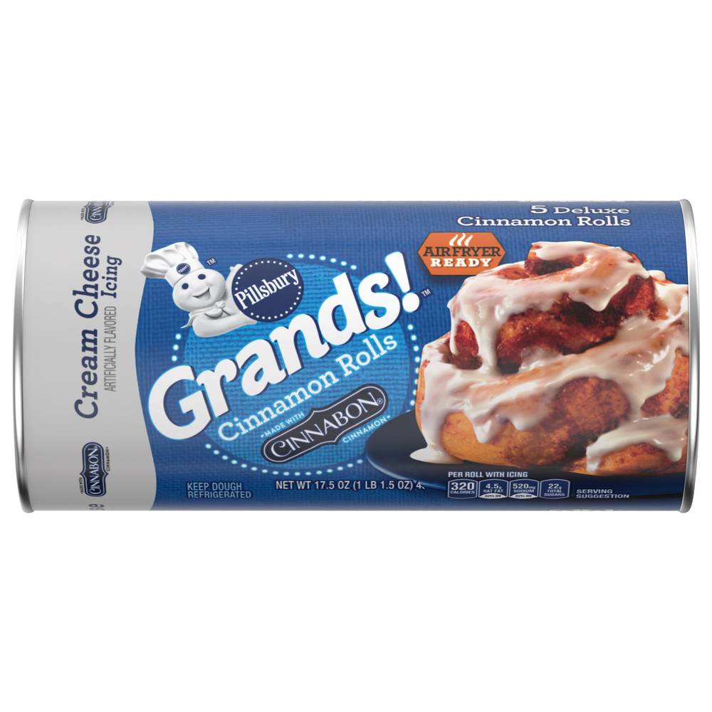 Pillsbury Deluxe Cream Cheese Icing Cinnamon Rolls (1.09 lbs, 5 ct)