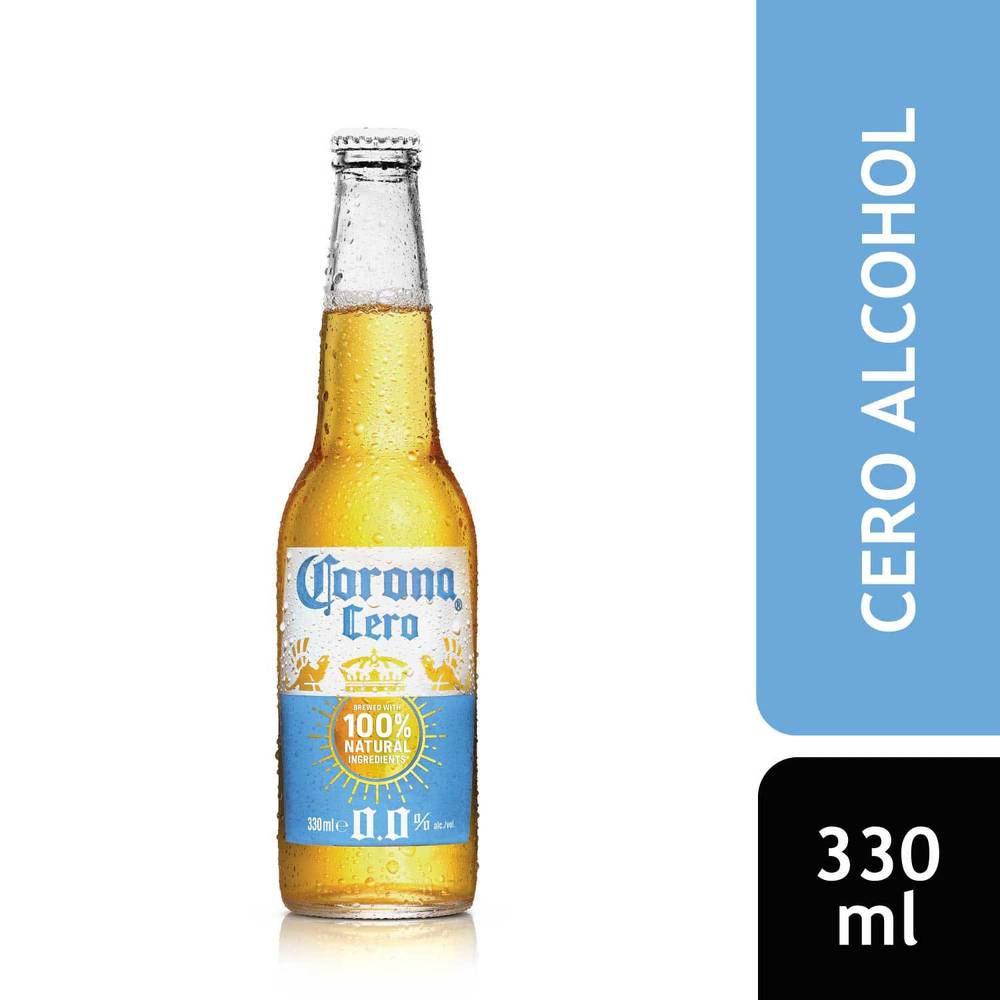 Corona cerveza cero (botella 330 ml)