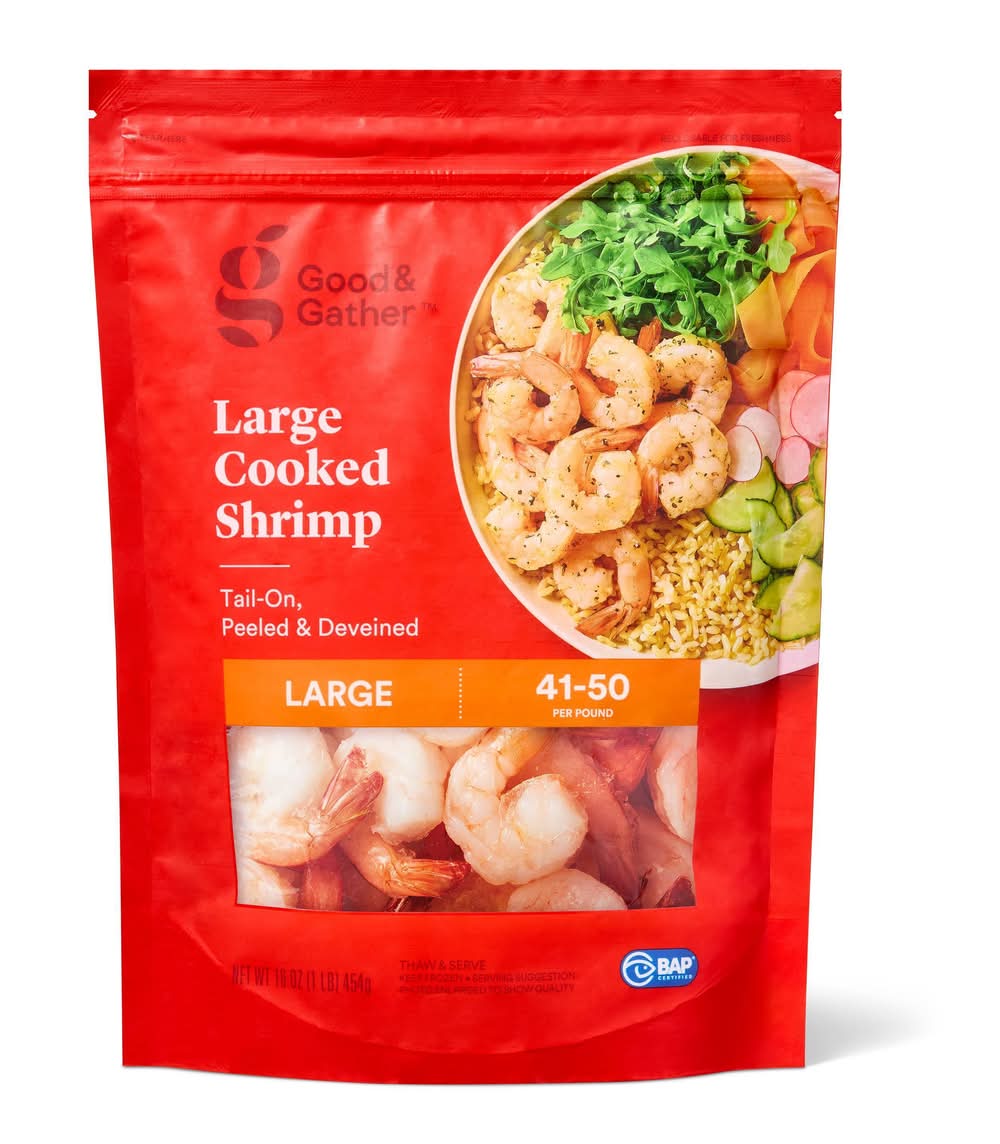 Market Pantry Cooked Shrimp, L (16 oz)