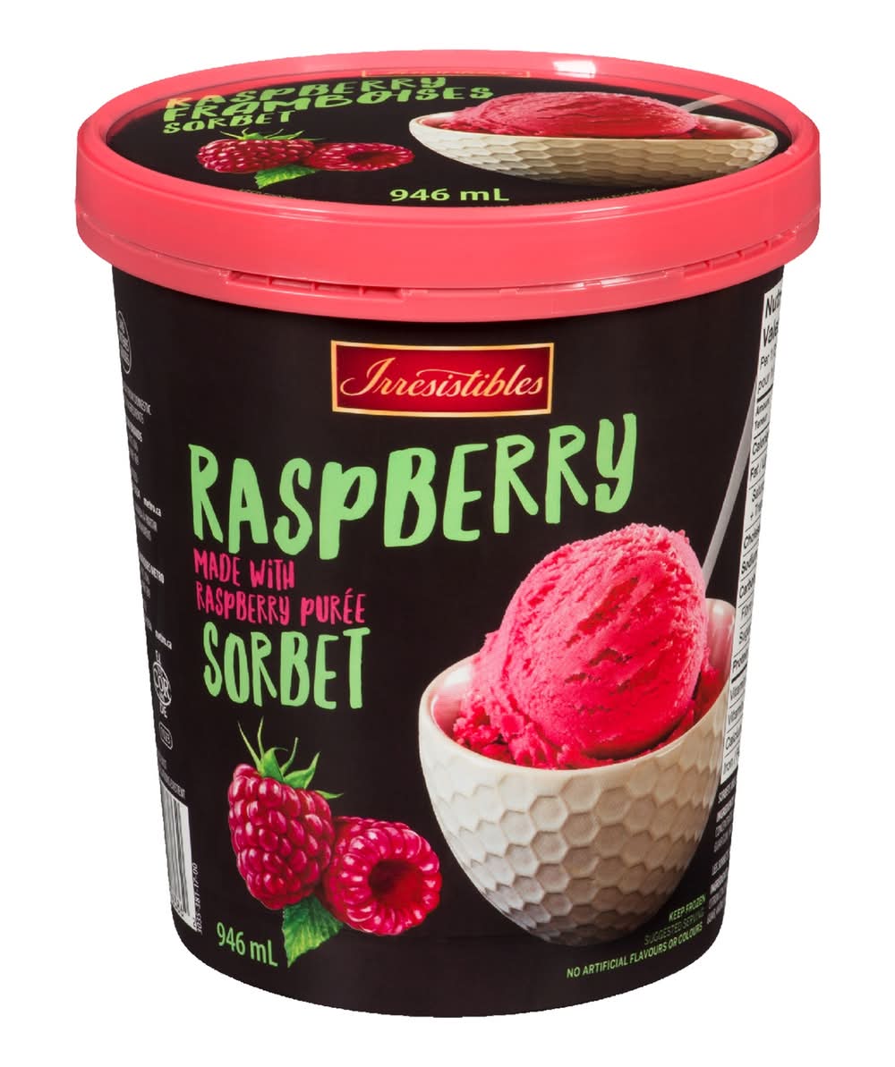 Irresistibles Ice Cream, Raspberry Sorbet (946 ml)