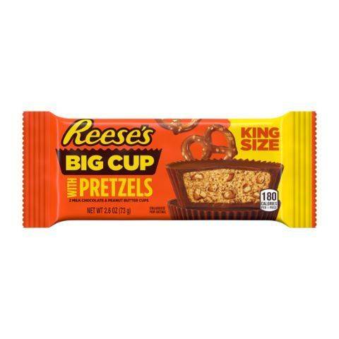 Reese's Big Cup with Pretzels Peanut Butter Cups King Size 2.6oz