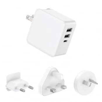 Cargador Poss Multplug Travel SPMPWC45WH - Blanco