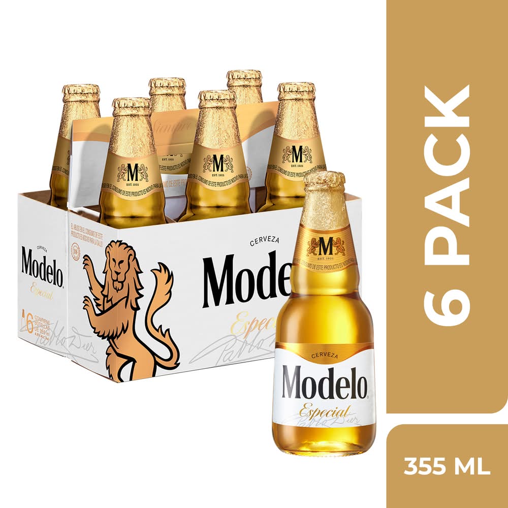 Modelo · Especial pack de cerveza pilsner clara (6 x 355 ml)
