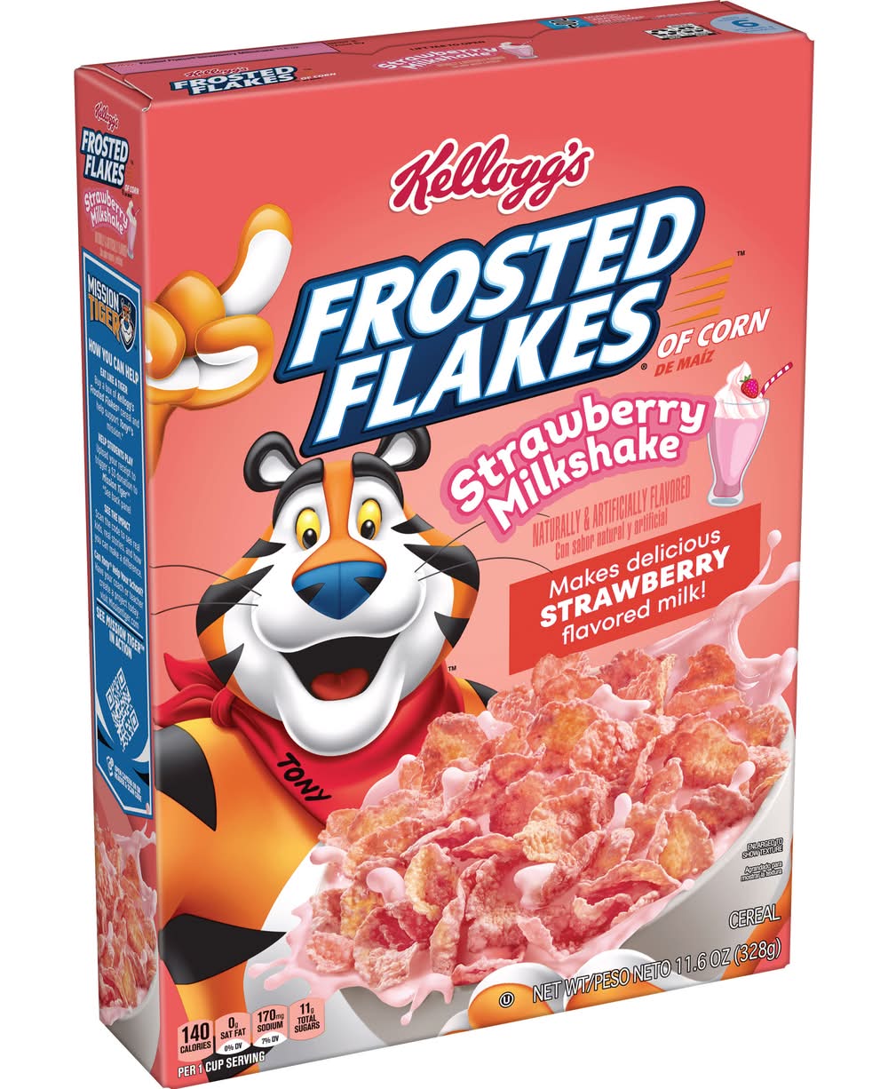 Frosted Flakes Cereal, Strawberry Milkshake (11.6 oz)