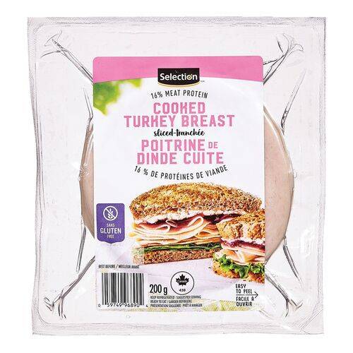 Selection poitrine de dinde cuite (200 g) - cooked turkey breast (200 g)
