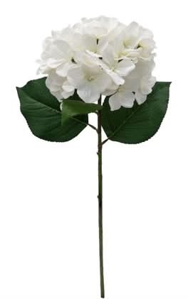 Mainstays Indoor Artificial Hydrangea Flower Stem (24in/White Color)