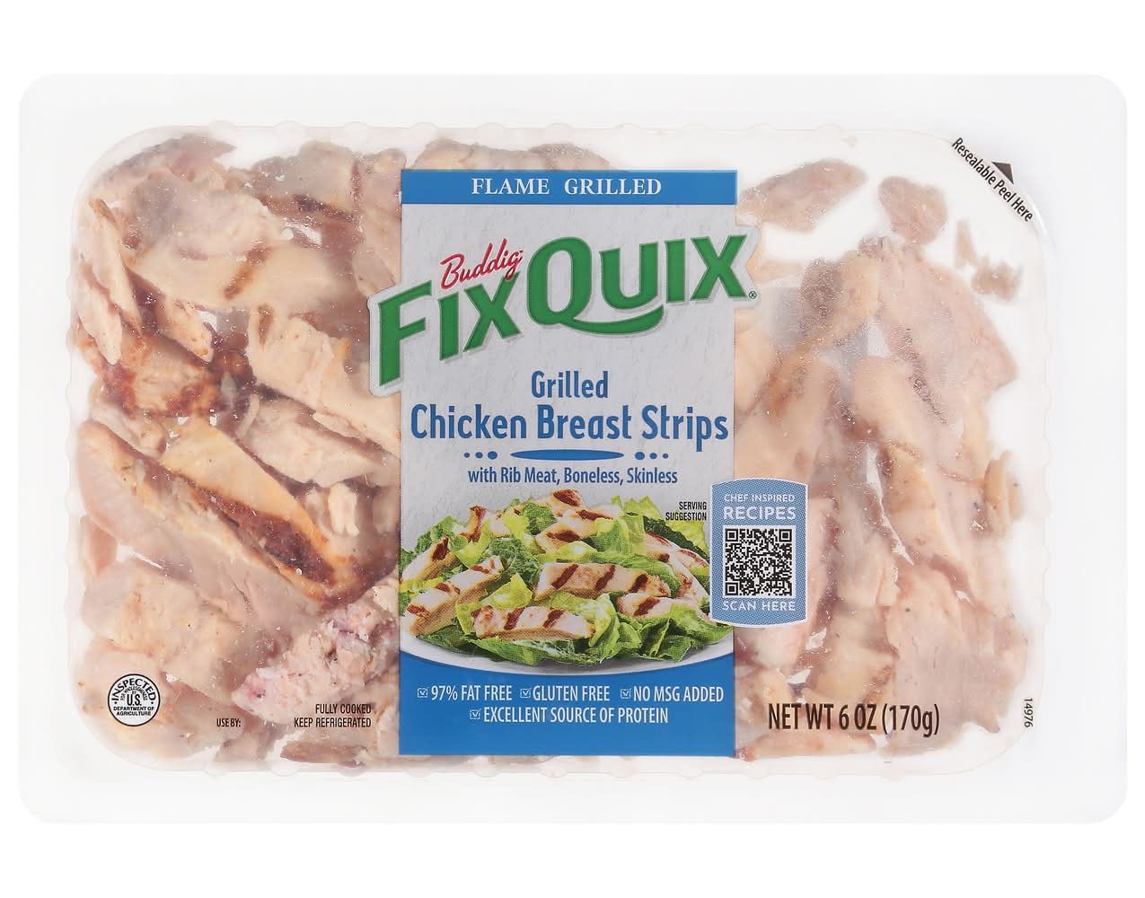 Buddig Grilled Chicken Breast Strips (6 oz)
