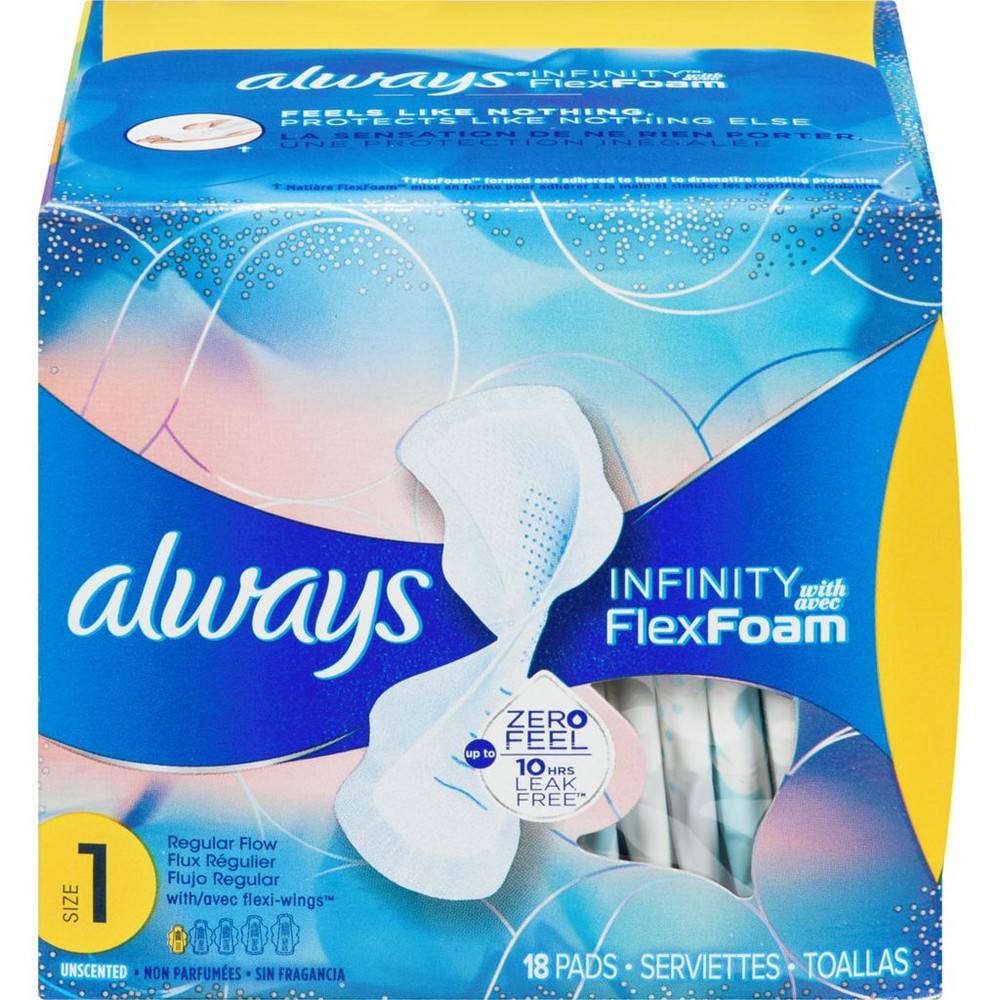 Always Infinity With Flex Foam Regular Flow (100 g)