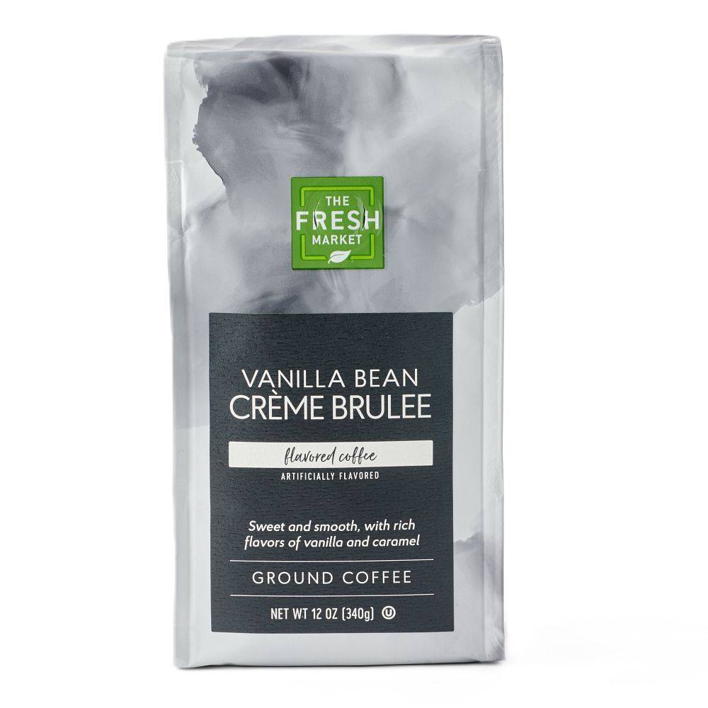The Fresh Market Vanilla Bean Creme Brulee Ground Coffee (12 oz)