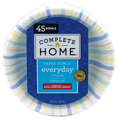 Complete Home Everyday Paper Bowls - 45.0 ea