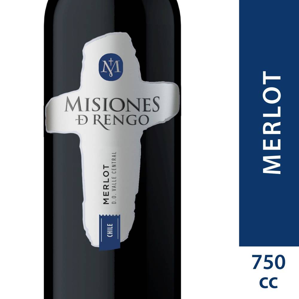 Misiones de rengo vino merlot varietal (botella 750 ml)