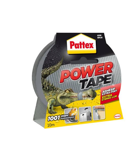 Pattex - Adhésif réparation power tape gris 10m