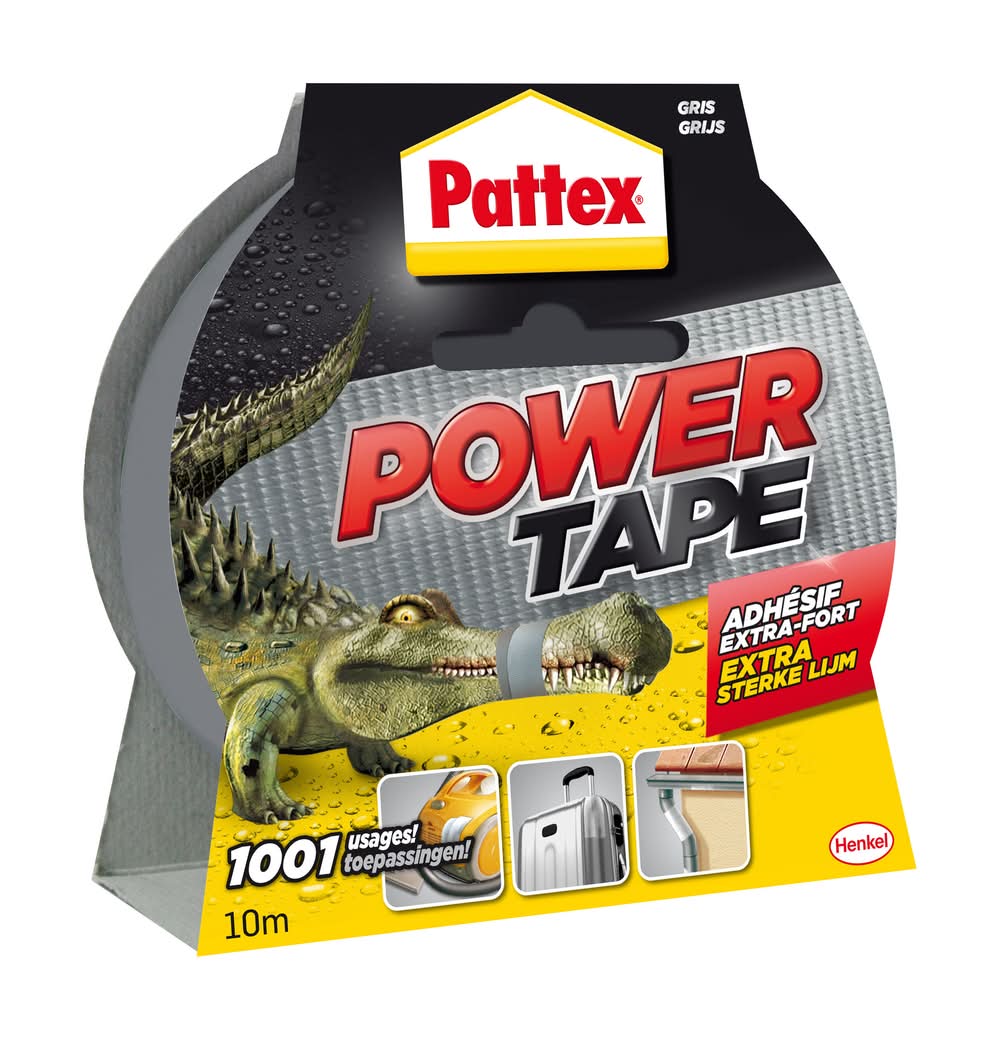 Pattex - Adhésif réparation power tape gris 10m