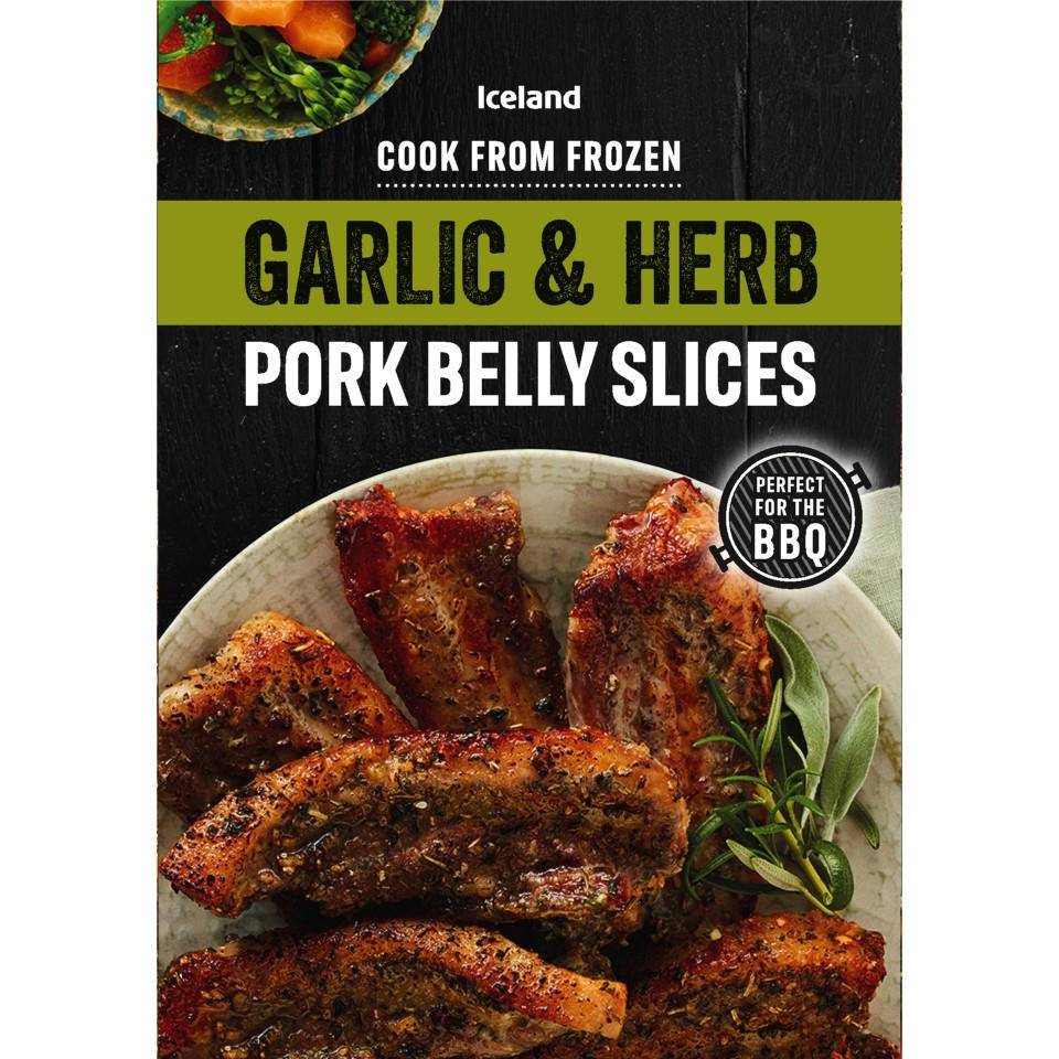Iceland 330g Garlic and Herb Pork Belly Slices