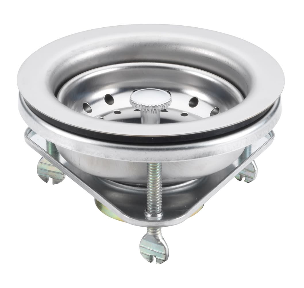 allen + roth 4.5-in Stainless steel Rust Resistant Strainer with Lock Mount Included
