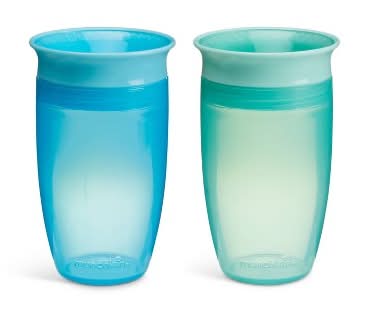 Munchkin Miracle 360 Sippy Cup 10oz/2pk - Blue/Mint: BPA-Free, Spillproof