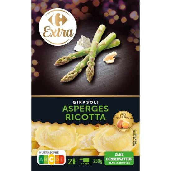 Carrefour Extra - Pâtes fraîches girasoli asperges ricotta