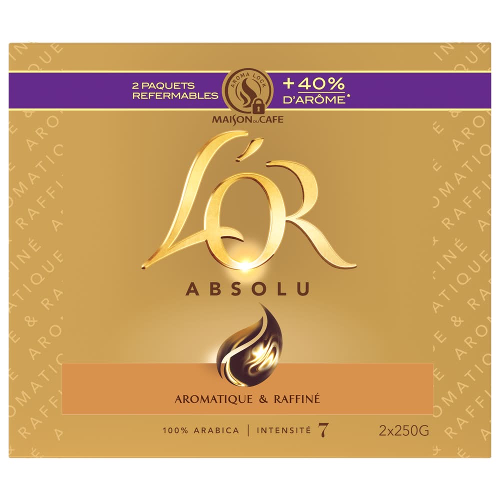L'OR - Absolu café moulu intensité 7 (500g)