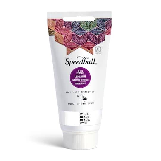 Speedball 2.5Oz. White Fabric Block Printing Ink