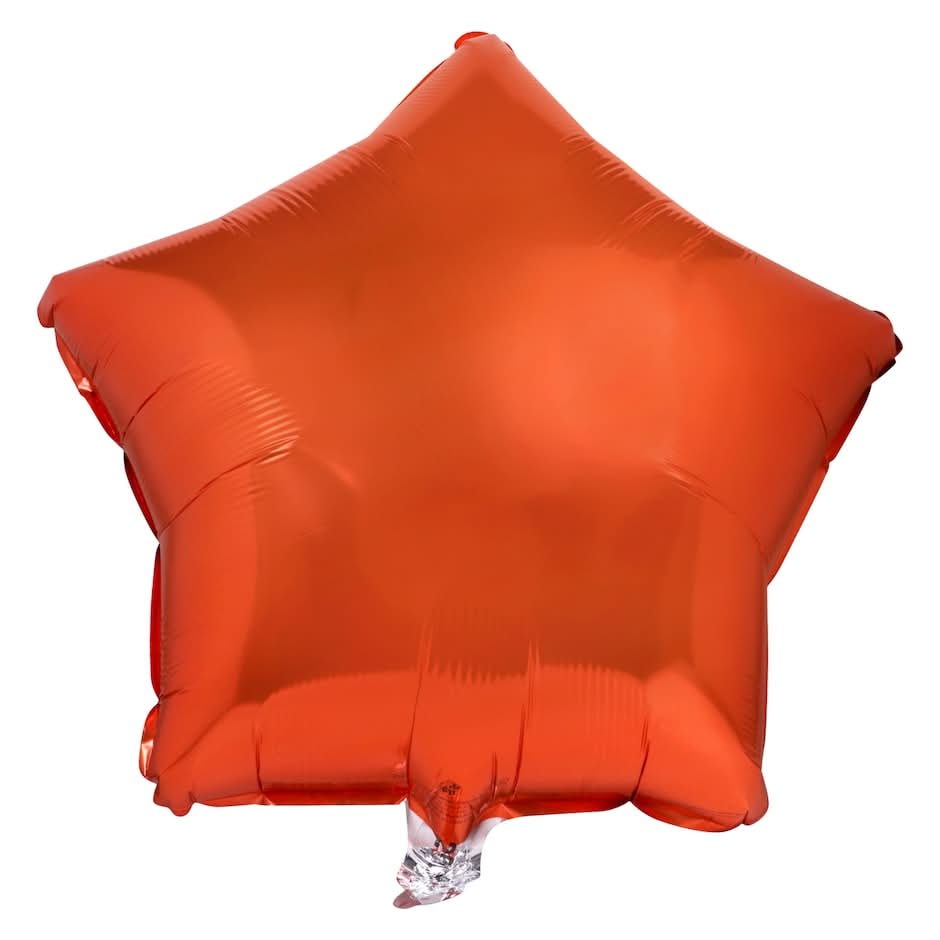 Star Shaped Foil Balloon, 18 in, Orange