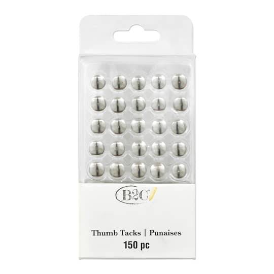 Silver Thumb Tacks By B2C 150Ct.