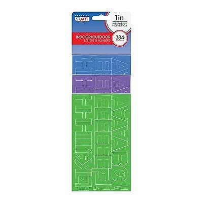Creative Start® Self-Adhesive 1 Letters, Number and Characters, 256 count ,Blue, Purple and Green  (098153)