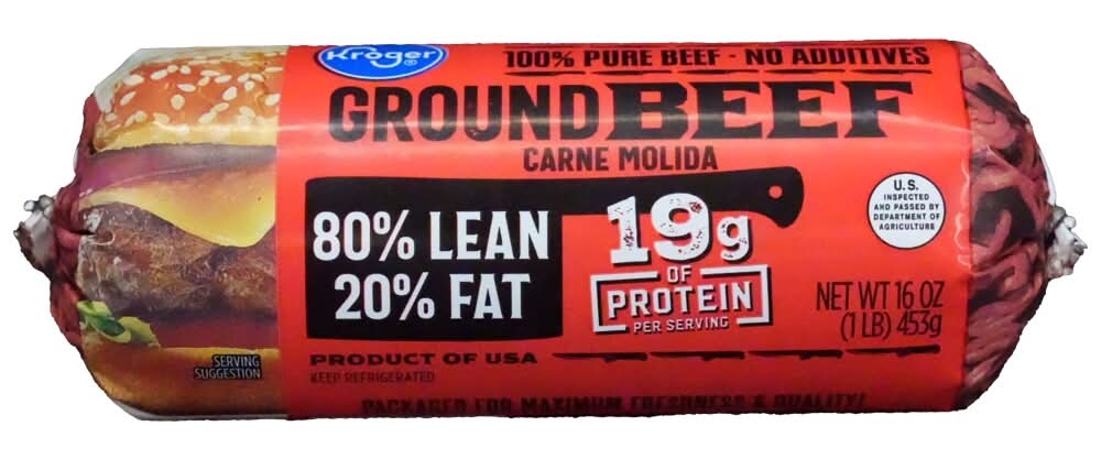 Kroger® 80/20 Ground Beef Roll 1 LB