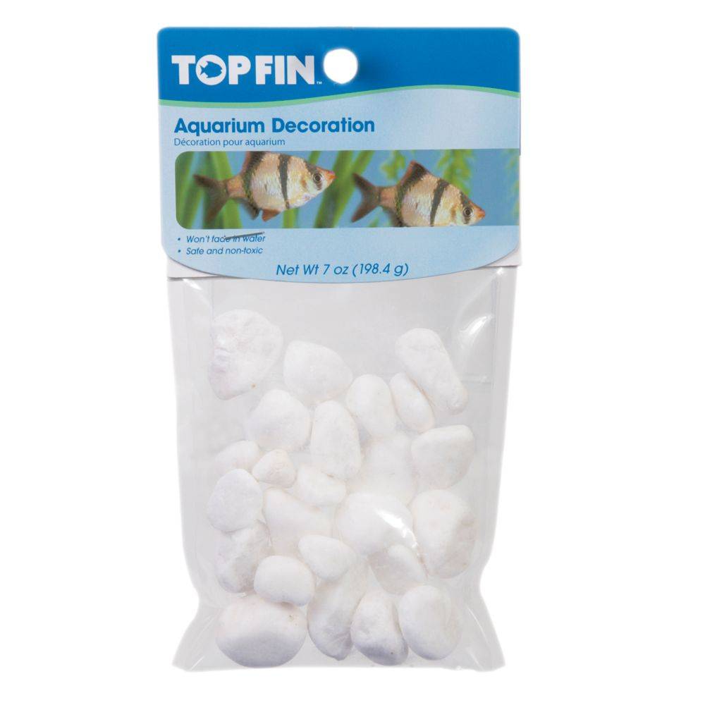 Top Fin® Stone Aquarium Décor - White (Color: White, Size: 7 Oz)