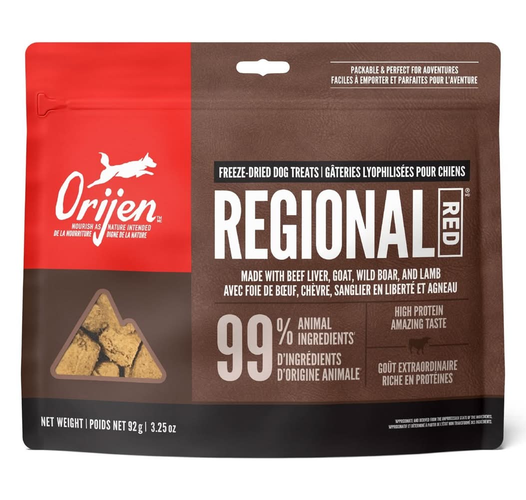 ORIJEN Regional Red Freeze-Dried Dog Treats, 3.25 oz