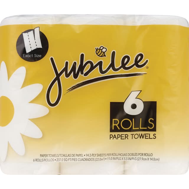 Jubilee Paper Towels (2 oz, 6 ct)