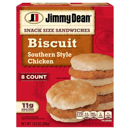 Jimmy Dean Southern Style Snack Size Chicken Biscuit Sandwiches (8 ct)