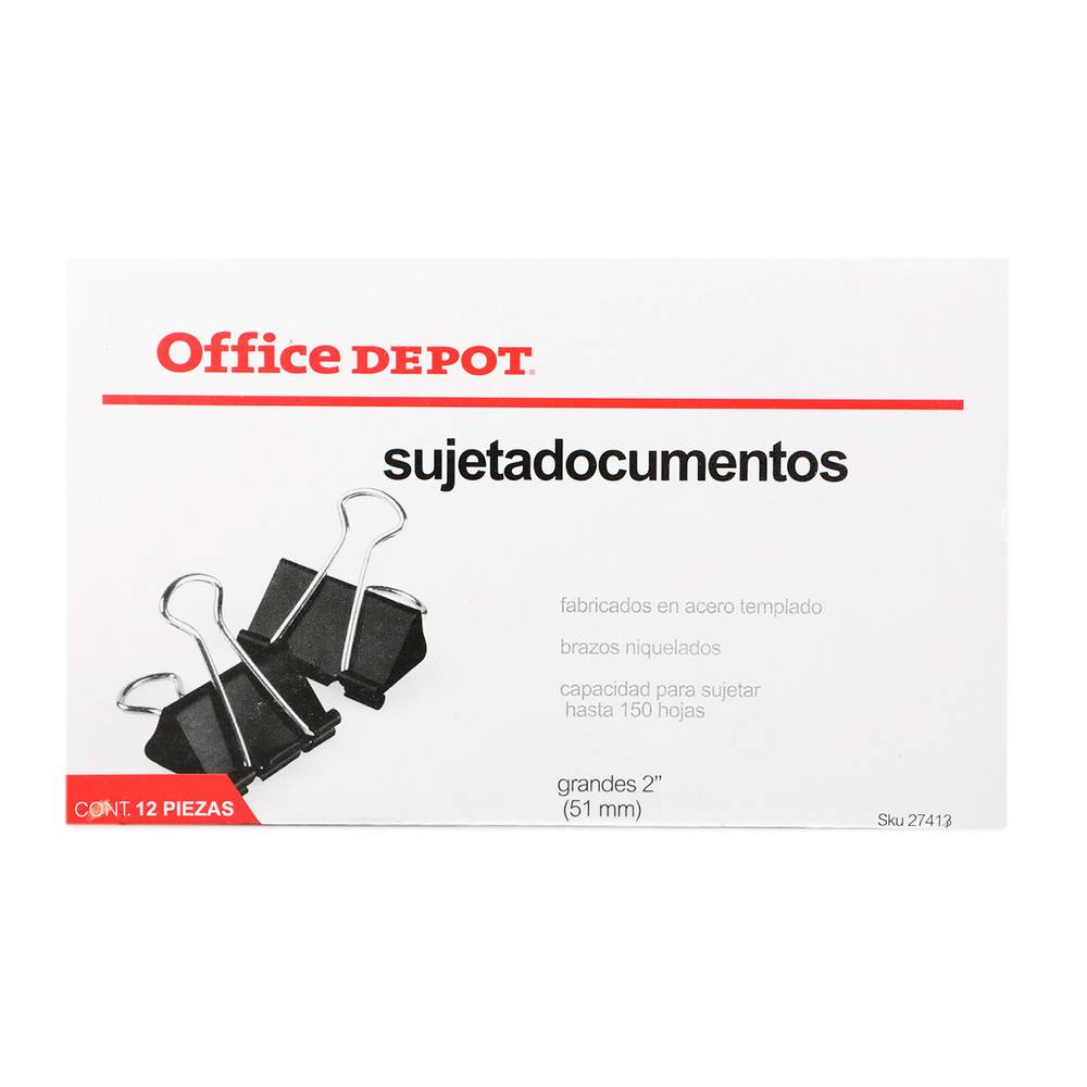 Office depot sujetadocumentos g (caja 12 piezas)