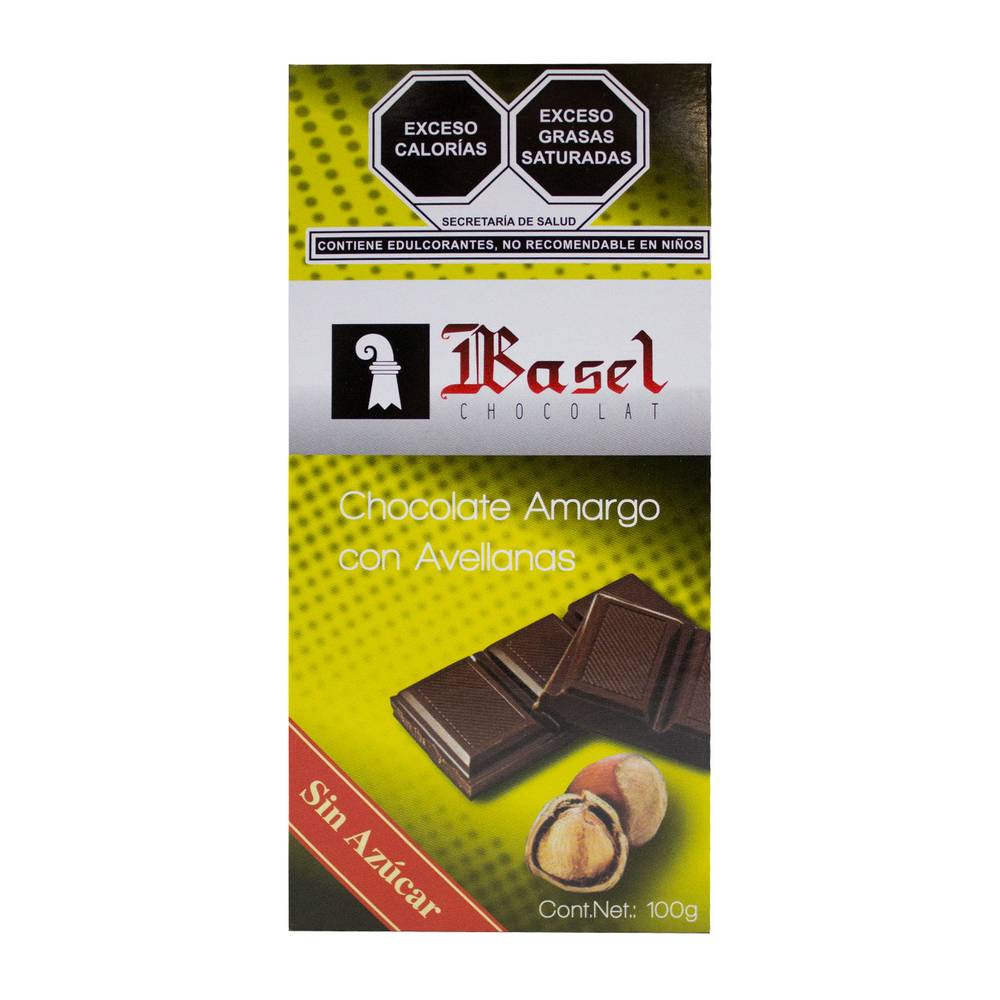 Chocolat basel chocolate amargo con avellanas (barra 100 g)