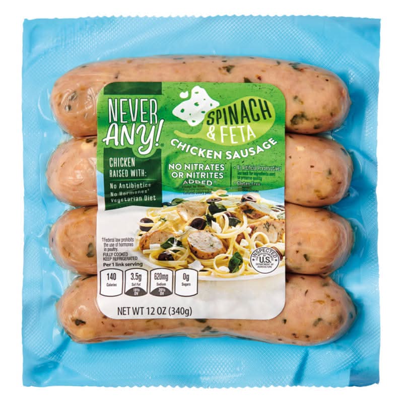Never Any! Chicken Sausage, Spinach & Feta (12 oz)