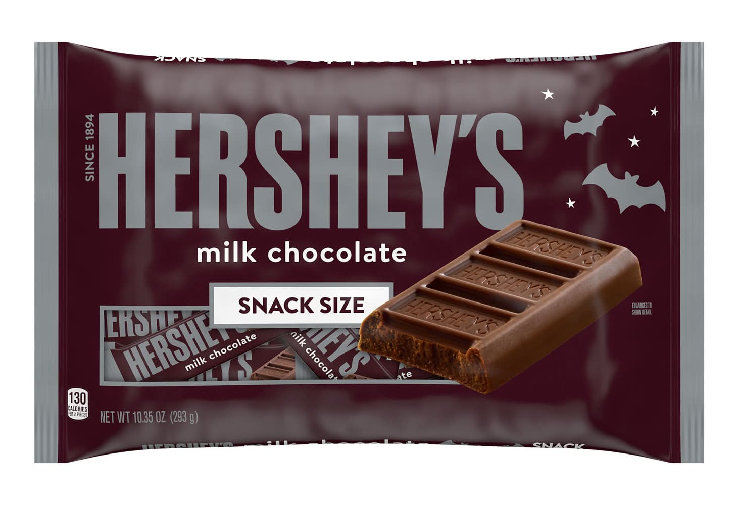 Hershey's Snack Size Individually Wrapped Candy Bars, Milk Chocolate (10.35 oz)