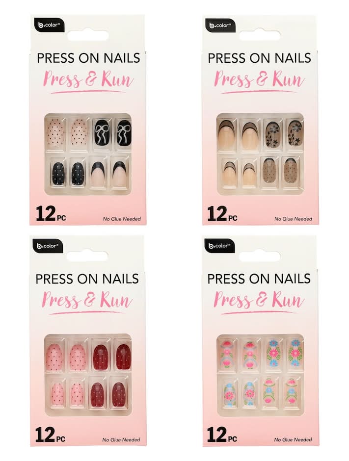 B Color Press & Run False Nails (12 ct)