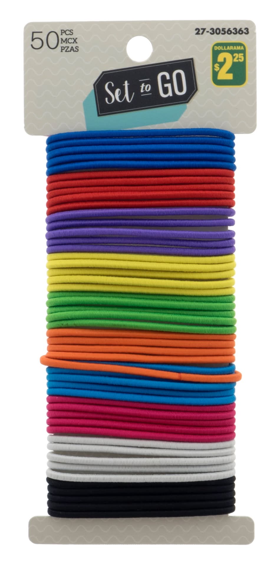 Set To Go No Metal Hair Elastics, Multicolour (50 ct)
