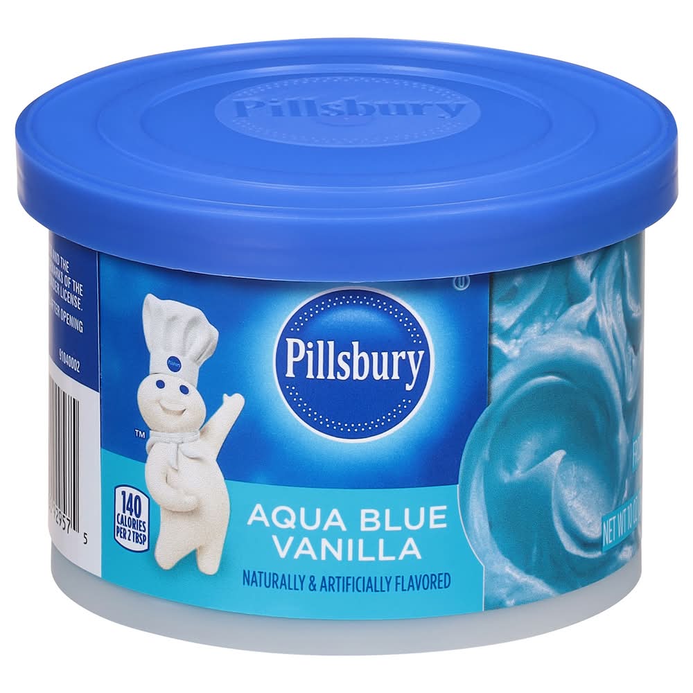 Pillsbury Frosting, Aqua Vanilla, Blue (10 oz)