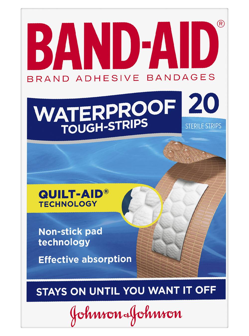 Band-Aid Waterproof Tough Strips Adhesive Bandages (20 pack)