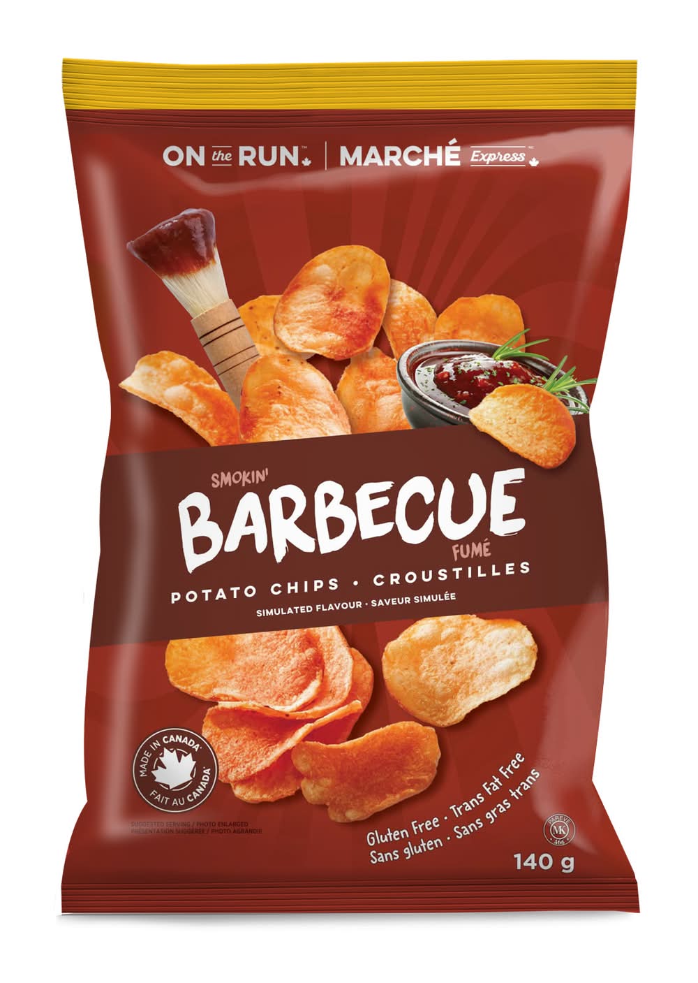 On The Run BBQ Chips 140G 88758