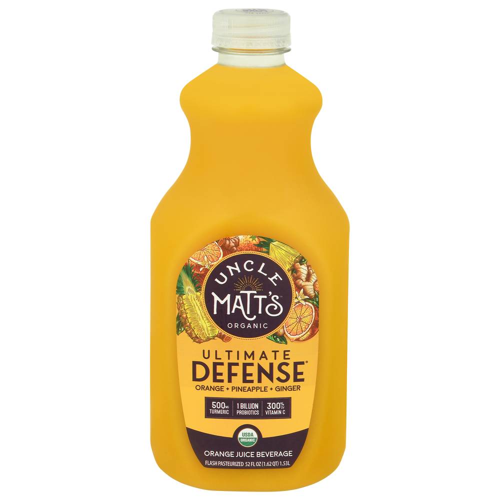 Uncle Matt's Organic Ultimate Defense Juice, Orange, Pine Apple, Ginger (52 fl oz)