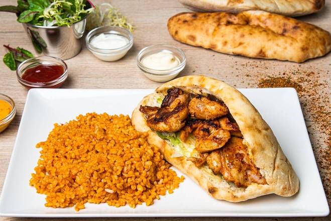 Sandwich brochette poulet