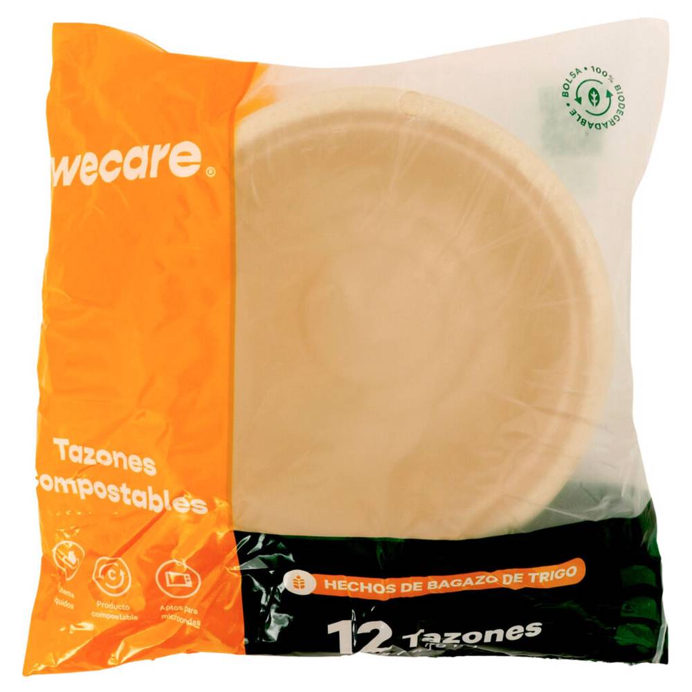 We care tazones compostables (12 un)