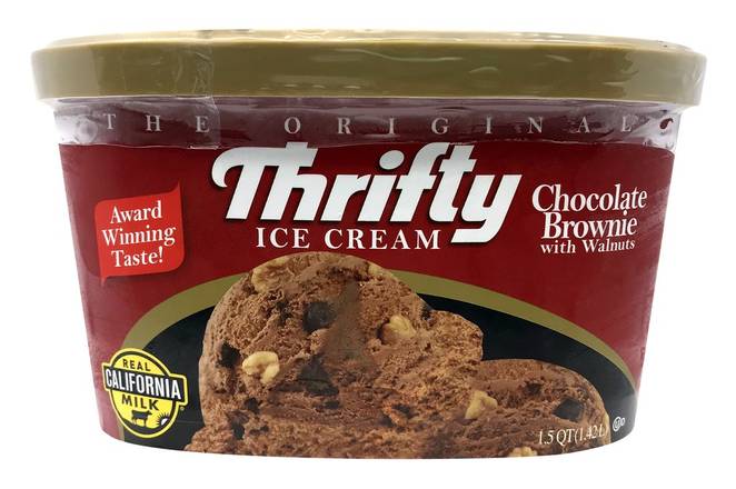 Thrifty Chocolate Brownie With Walnuts Ice Cream (1.5 quart)
