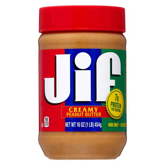 Order JIF Creamy Peanut Butter 16oz food online from Everyday Needs by Gopuff store, Tampa on bringmethat.com