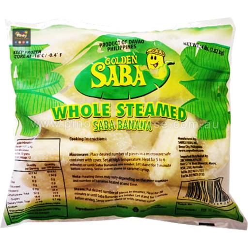 Golden Saba Whole Steamed Saba Banana 1.82kg