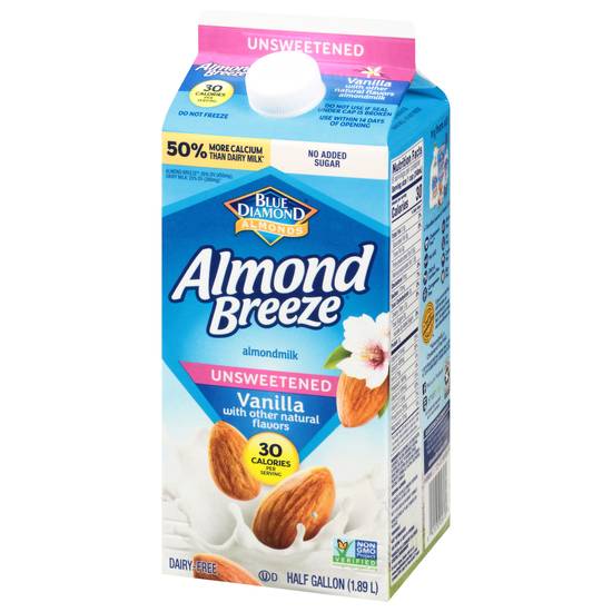 Blue Diamond Almond Breeze Unsweetened Almondmilk (0.5 gal) (vanilla)